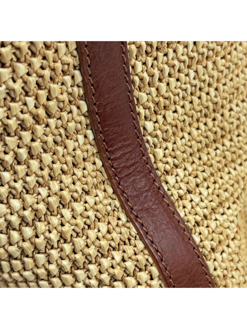 ★SOLD★ Saint Laurent Paris Tote Fringe Tassel Raffia Beige Brown - Picture 5 of 8